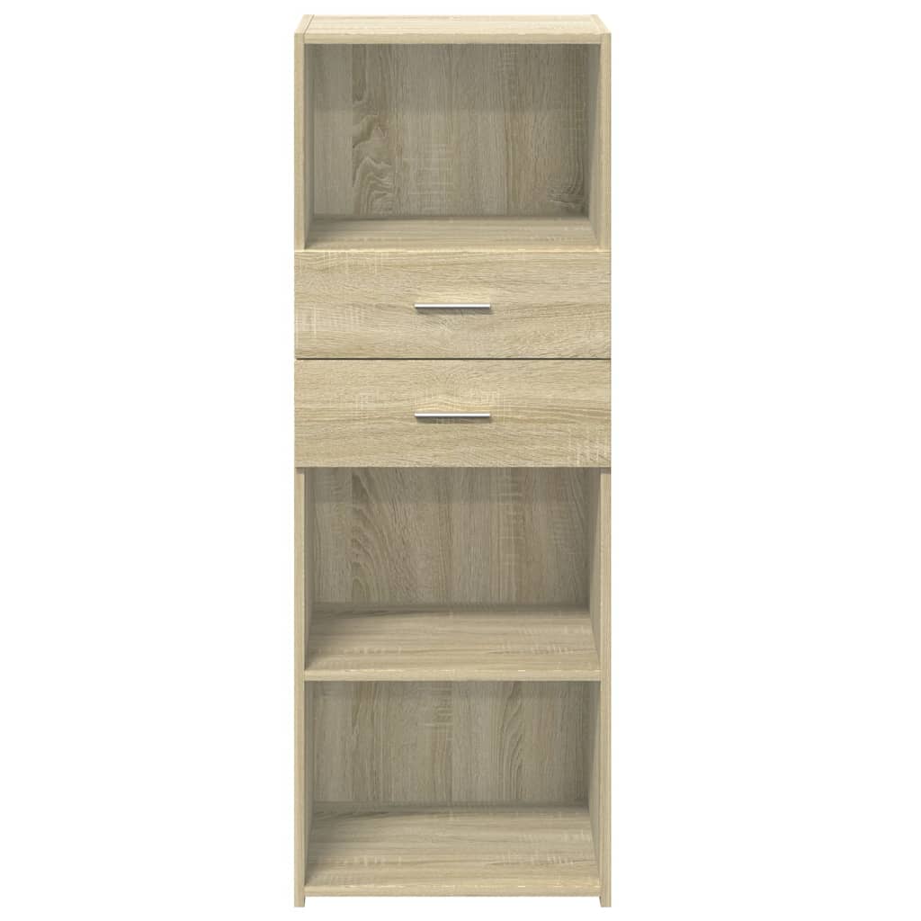 Hoge kast 45x42,5x124 cm bewerkt hout sonoma eikenkleurig is nu te koop bij PeponiXL, paradijselijk wonen!