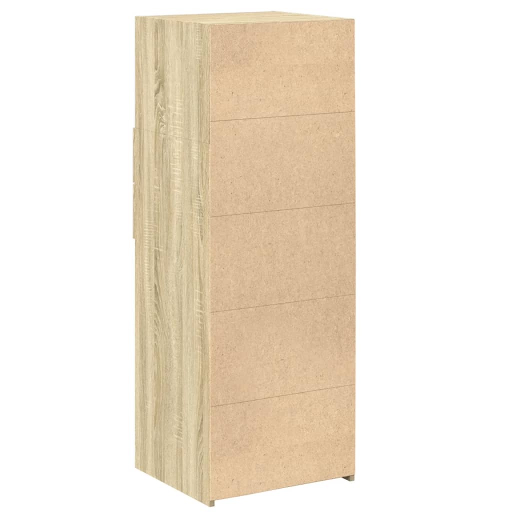 Hoge kast 45x42,5x124 cm bewerkt hout sonoma eikenkleurig is nu te koop bij PeponiXL, paradijselijk wonen!