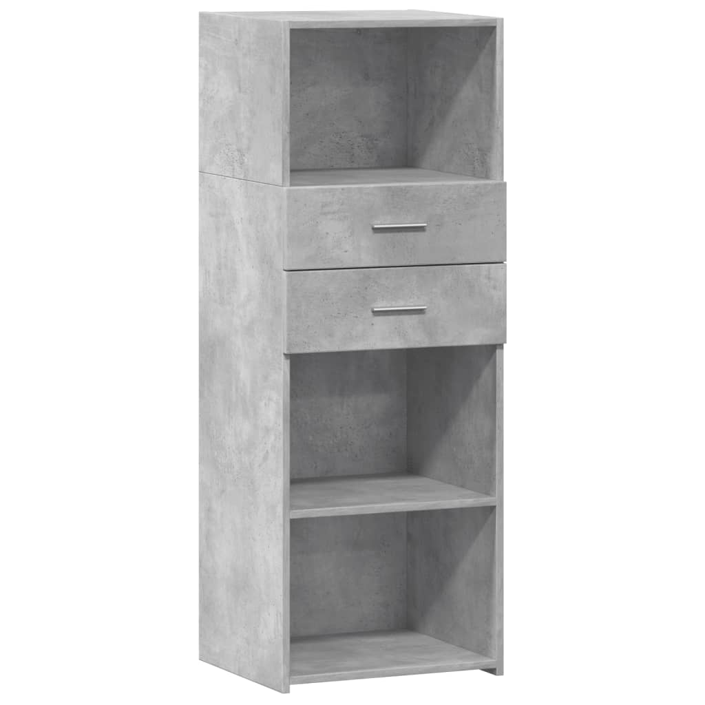 Hoge kast 45x42,5x124 cm bewerkt hout betongrijs is nu te koop bij PeponiXL, paradijselijk wonen!