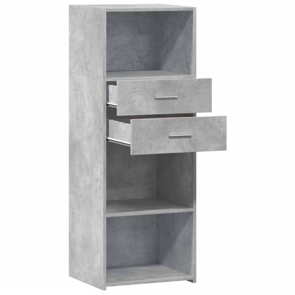 Hoge kast 45x42,5x124 cm bewerkt hout betongrijs is nu te koop bij PeponiXL, paradijselijk wonen!