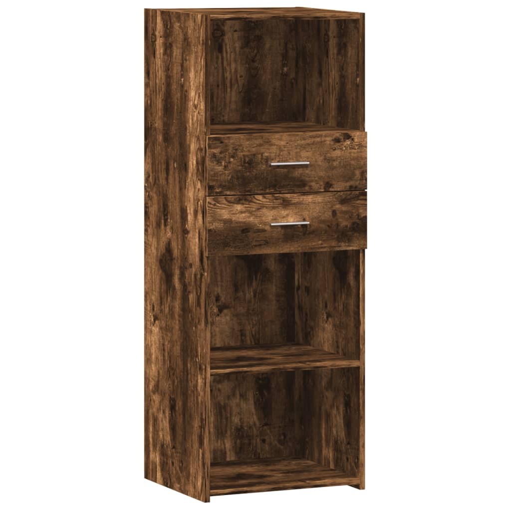 Hoge kast 45x42,5x124 cm bewerkt hout gerookt eikenkleurig is nu te koop bij PeponiXL, paradijselijk wonen!