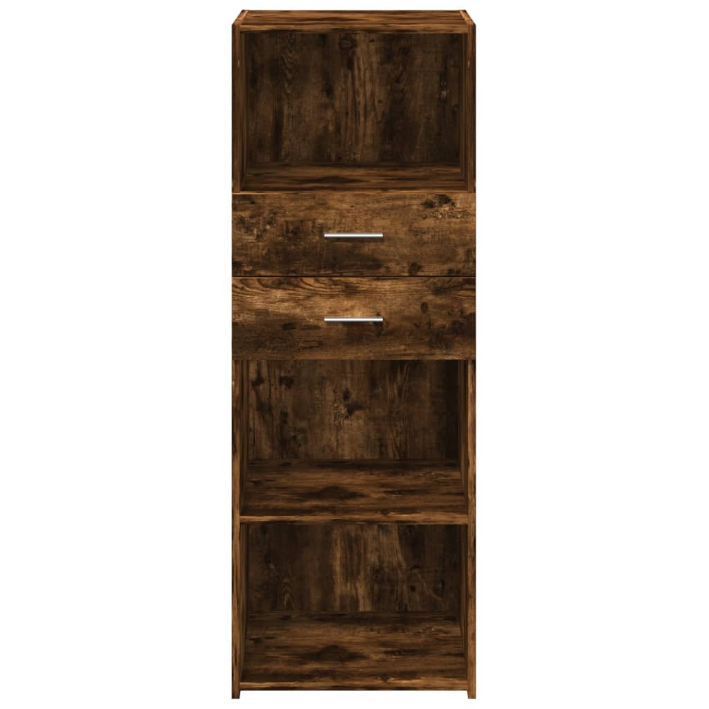Hoge kast 45x42,5x124 cm bewerkt hout gerookt eikenkleurig is nu te koop bij PeponiXL, paradijselijk wonen!