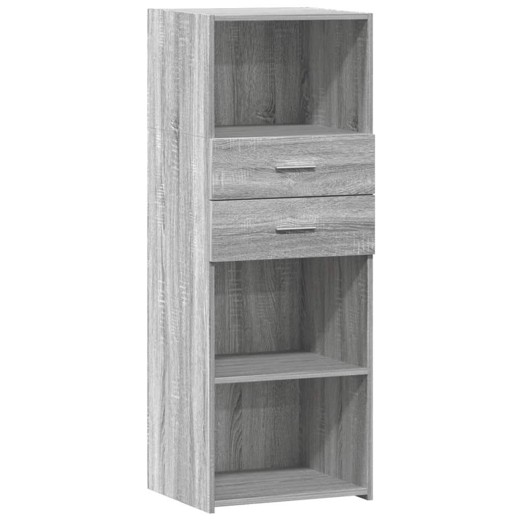 Hoge kast 45x42,5x124 cm bewerkt hout grijs sonoma eikenkleurig is nu te koop bij PeponiXL, paradijselijk wonen!