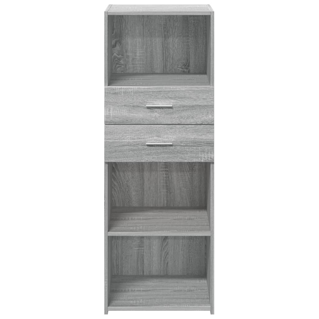 Hoge kast 45x42,5x124 cm bewerkt hout grijs sonoma eikenkleurig is nu te koop bij PeponiXL, paradijselijk wonen!