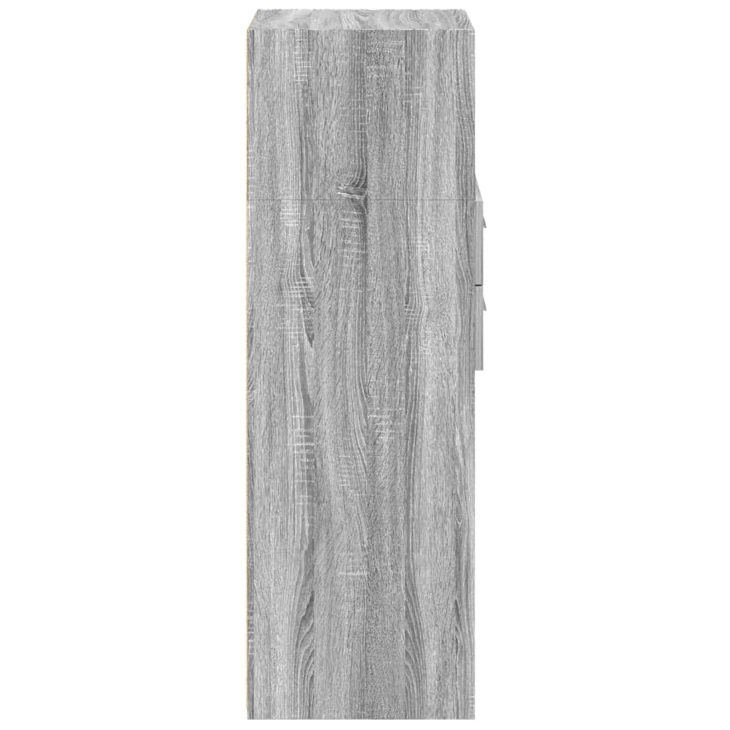 Hoge kast 45x42,5x124 cm bewerkt hout grijs sonoma eikenkleurig is nu te koop bij PeponiXL, paradijselijk wonen!