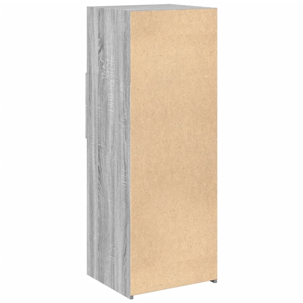 Hoge kast 45x42,5x124 cm bewerkt hout grijs sonoma eikenkleurig is nu te koop bij PeponiXL, paradijselijk wonen!