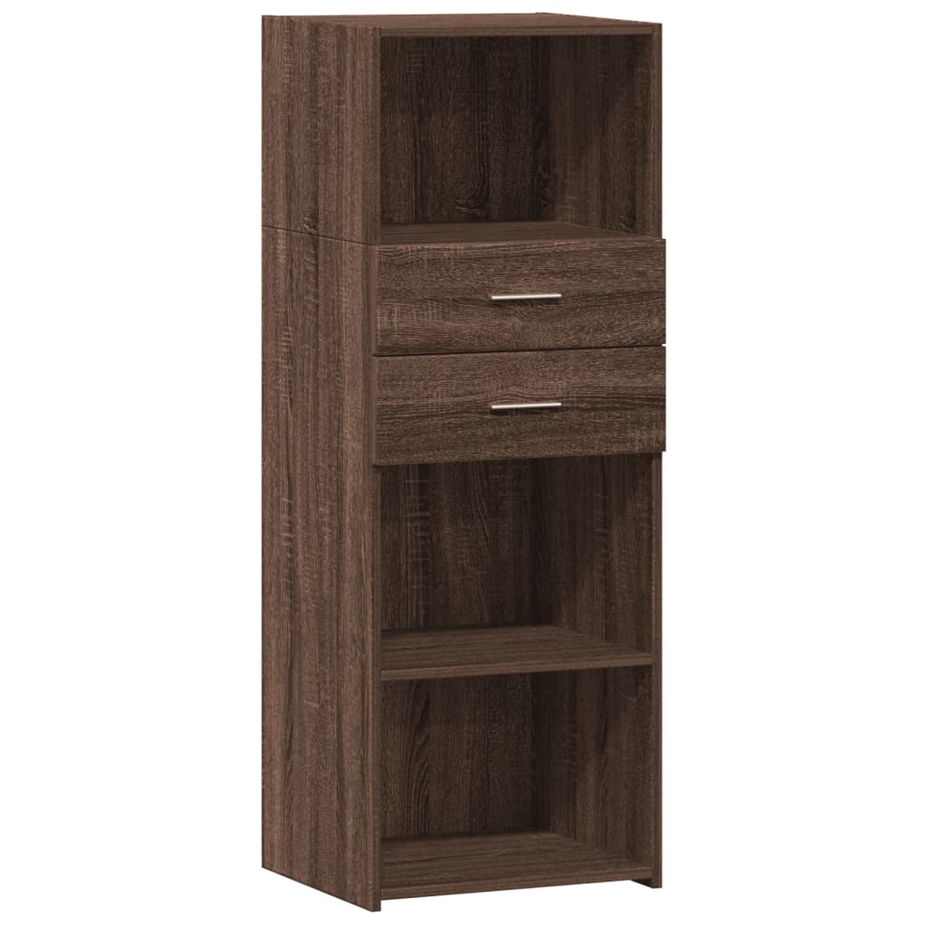 Hoge kast 45x42,5x124 cm bewerkt hout bruin eikenkleurig is nu te koop bij PeponiXL, paradijselijk wonen!