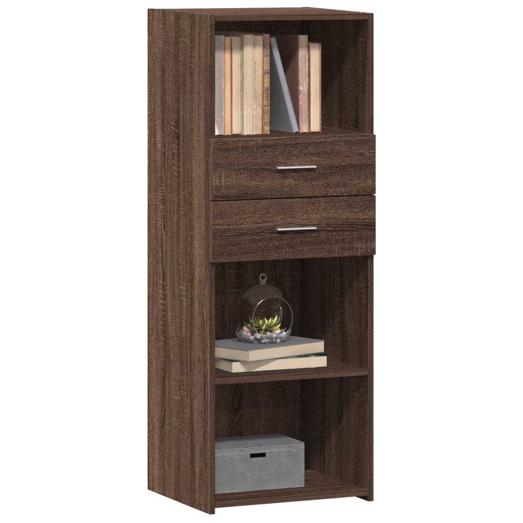 Hoge kast 45x42,5x124 cm bewerkt hout bruin eikenkleurig is nu te koop bij PeponiXL, paradijselijk wonen!