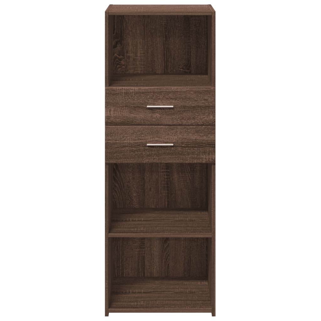 Hoge kast 45x42,5x124 cm bewerkt hout bruin eikenkleurig is nu te koop bij PeponiXL, paradijselijk wonen!