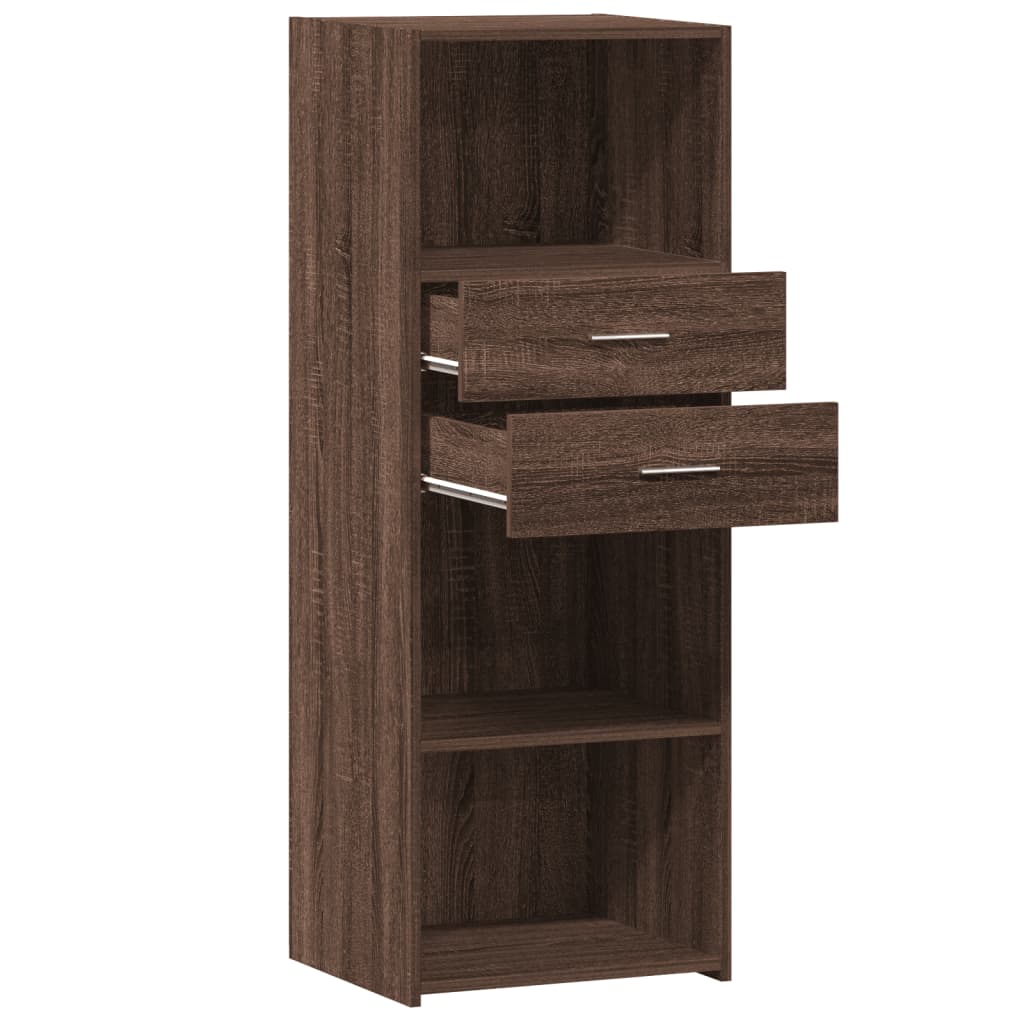 Hoge kast 45x42,5x124 cm bewerkt hout bruin eikenkleurig is nu te koop bij PeponiXL, paradijselijk wonen!