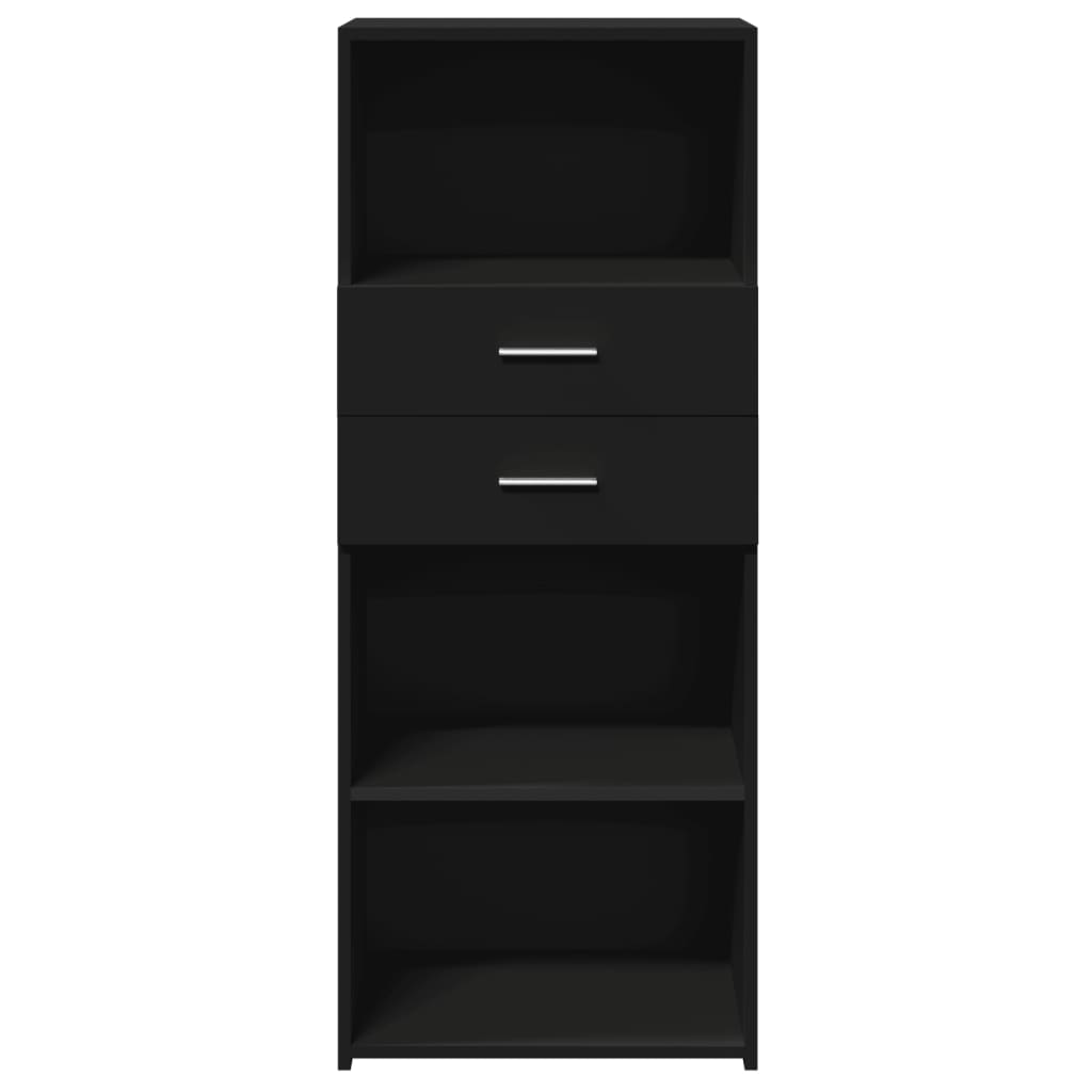 Hoge kast 50x42,5x124 cm bewerkt hout zwart is nu te koop bij PeponiXL, paradijselijk wonen!