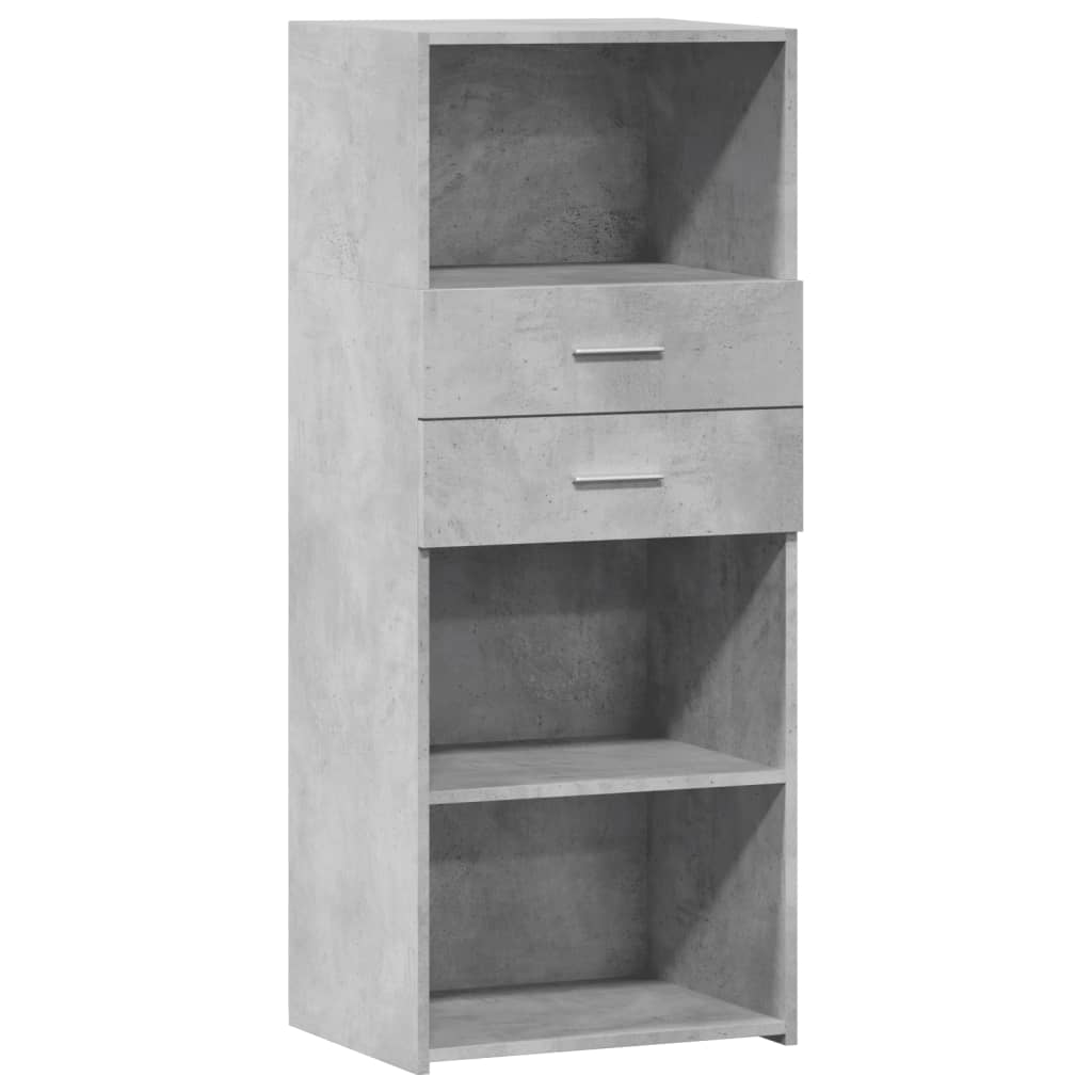 Hoge kast 50x42,5x124 cm bewerkt hout betongrijs is nu te koop bij PeponiXL, paradijselijk wonen!