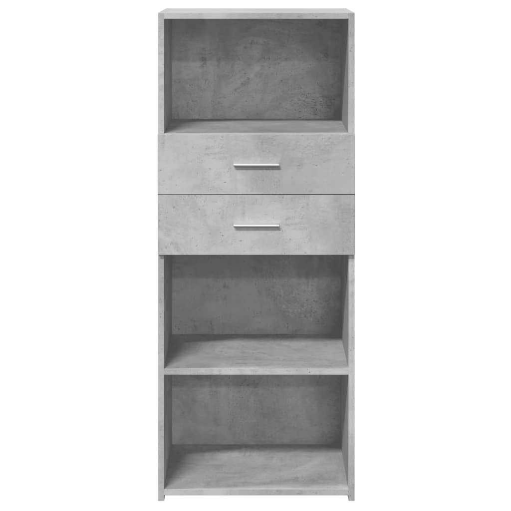 Hoge kast 50x42,5x124 cm bewerkt hout betongrijs is nu te koop bij PeponiXL, paradijselijk wonen!