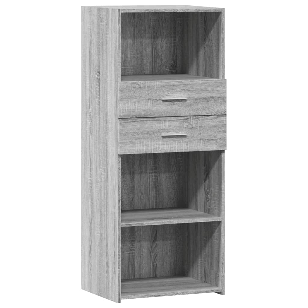 Hoge kast 50x42,5x124 cm bewerkt hout grijs sonoma eikenkleurig is nu te koop bij PeponiXL, paradijselijk wonen!