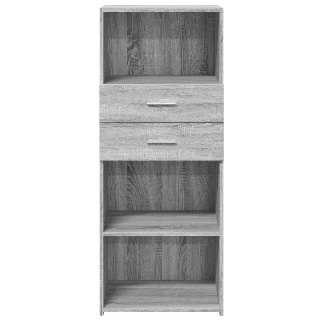 Hoge kast 50x42,5x124 cm bewerkt hout grijs sonoma eikenkleurig is nu te koop bij PeponiXL, paradijselijk wonen!
