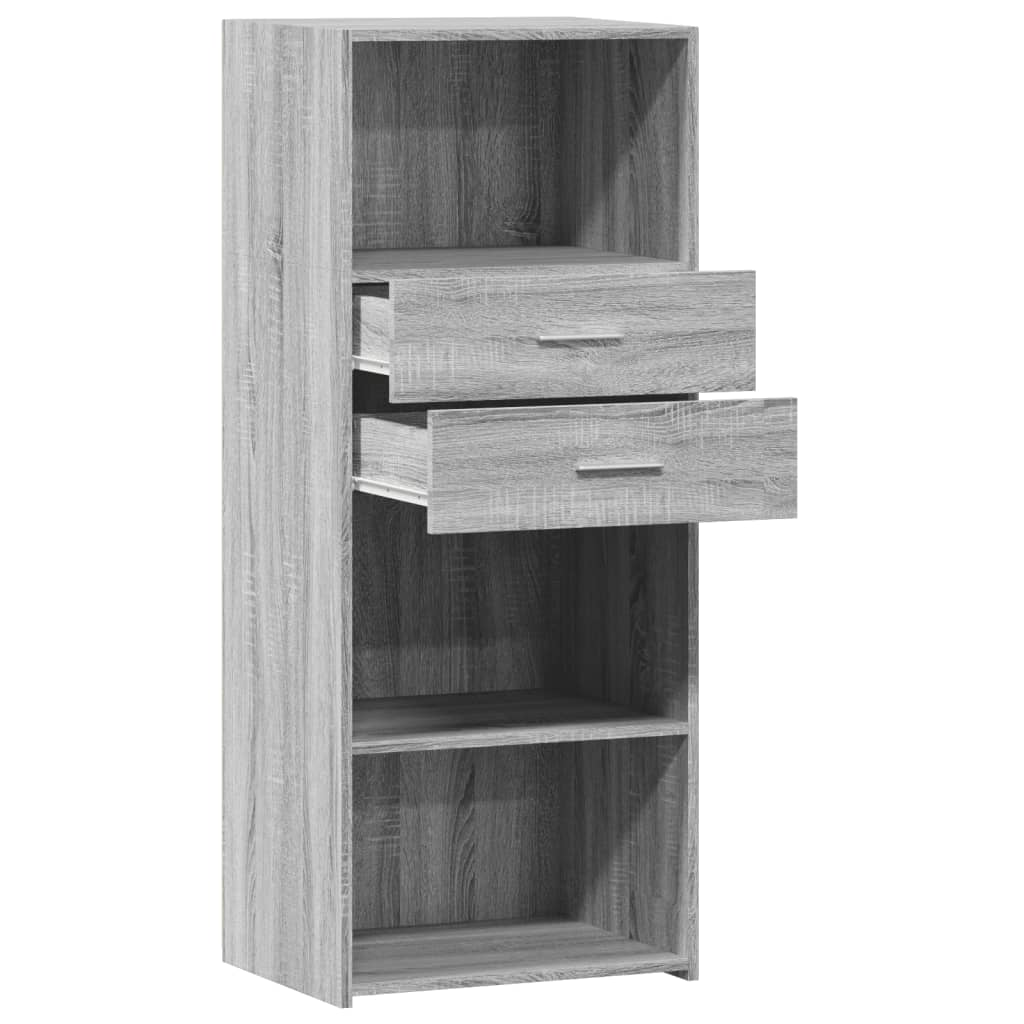Hoge kast 50x42,5x124 cm bewerkt hout grijs sonoma eikenkleurig is nu te koop bij PeponiXL, paradijselijk wonen!