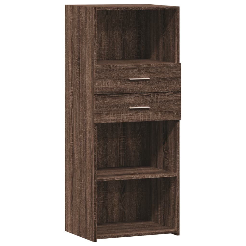 Hoge kast 50x42,5x124 cm bewerkt hout bruin eikenkleurig is nu te koop bij PeponiXL, paradijselijk wonen!