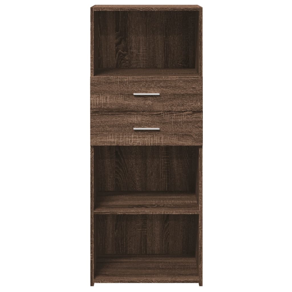 Hoge kast 50x42,5x124 cm bewerkt hout bruin eikenkleurig is nu te koop bij PeponiXL, paradijselijk wonen!