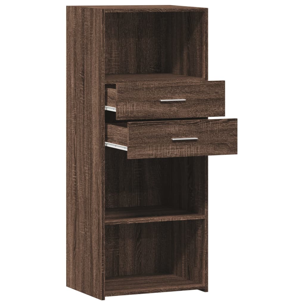 Hoge kast 50x42,5x124 cm bewerkt hout bruin eikenkleurig is nu te koop bij PeponiXL, paradijselijk wonen!