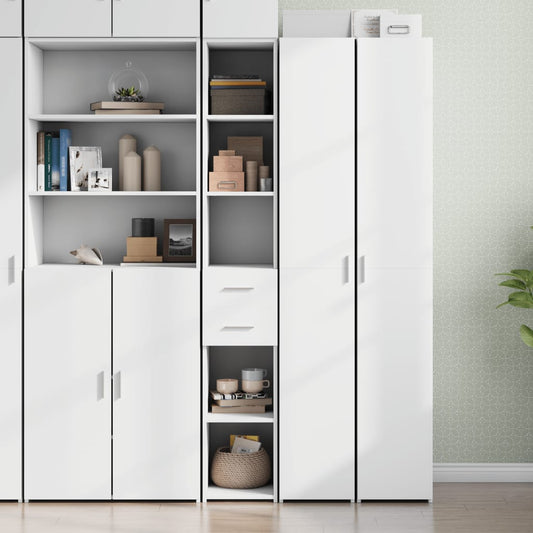 Hoge kast 30x42,5x185 cm bewerkt hout wit is nu te koop bij PeponiXL, paradijselijk wonen!