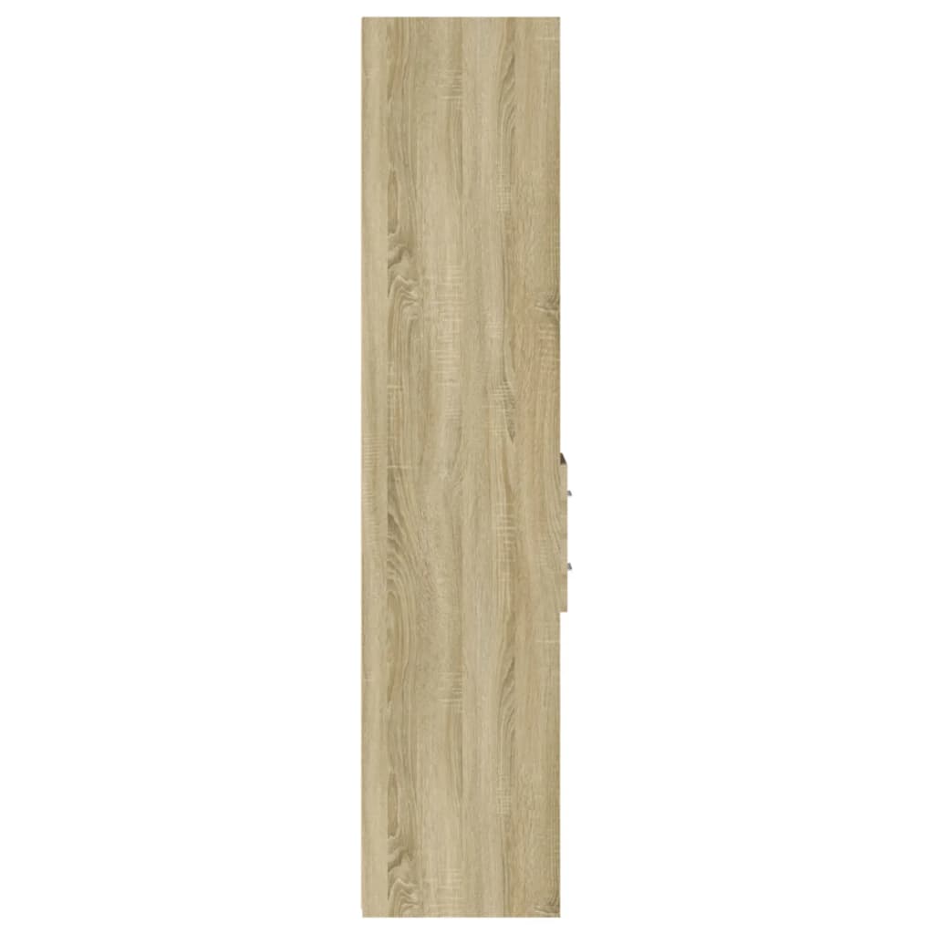 Hoge kast 30x42,5x185 cm bewerkt hout sonoma eikenkleurig is nu te koop bij PeponiXL, paradijselijk wonen!