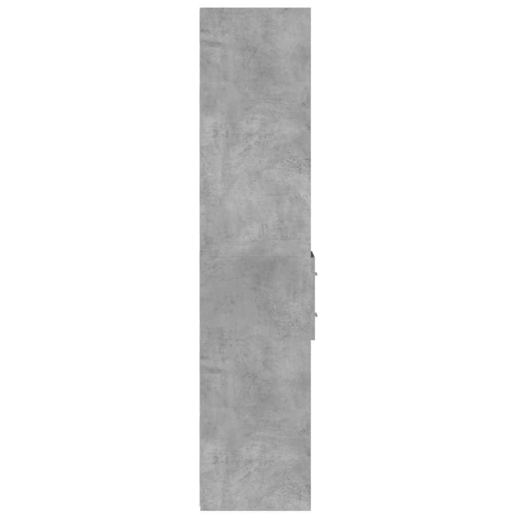 Hoge kast 30x42,5x185 cm bewerkt hout betongrijs is nu te koop bij PeponiXL, paradijselijk wonen!