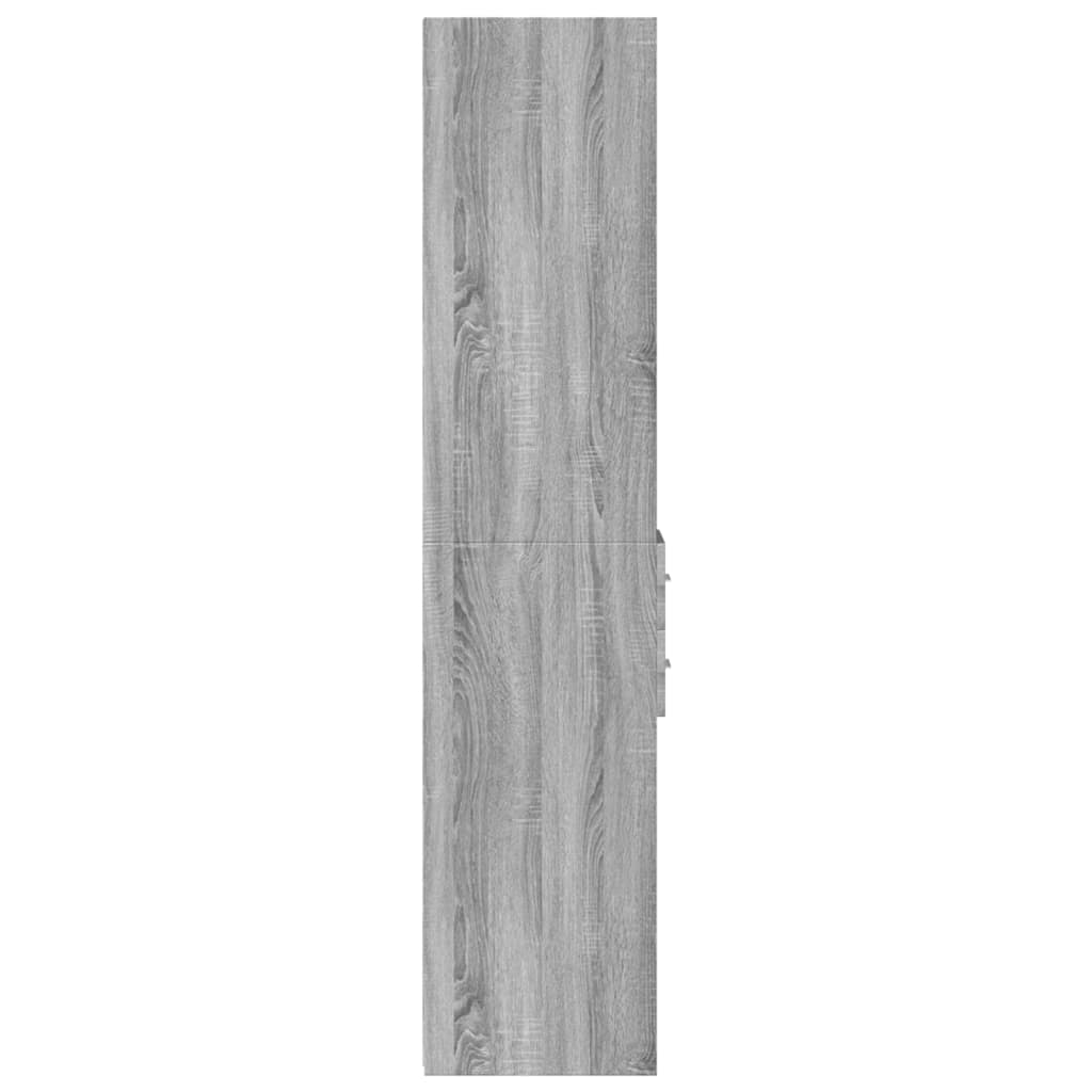 Hoge kast 30x42,5x185 cm bewerkt hout grijs sonoma eikenkleur is nu te koop bij PeponiXL, paradijselijk wonen!