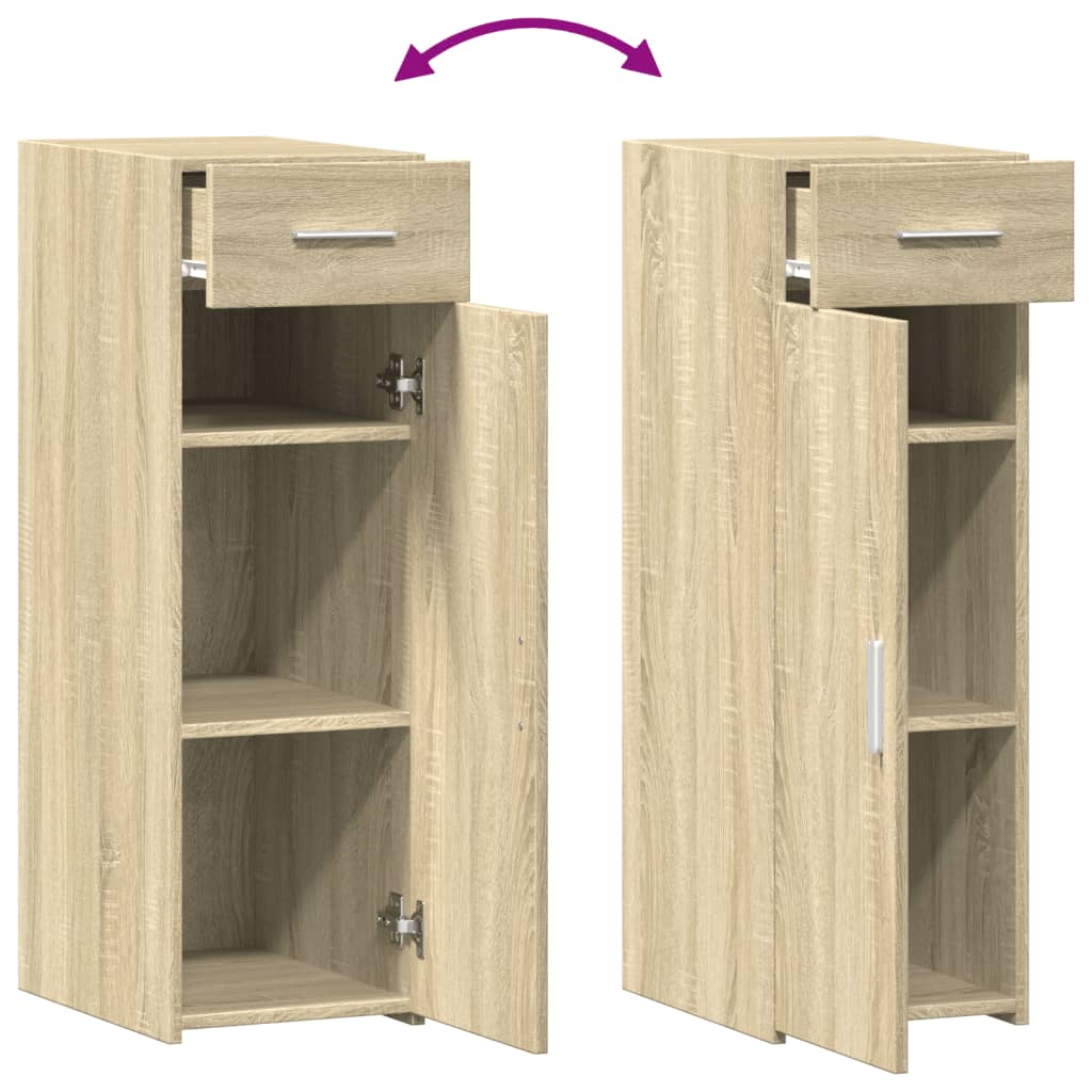 Dressoir 30x42,5x93 cm bewerkt hout sonoma eikenkleurig is nu te koop bij PeponiXL, paradijselijk wonen!