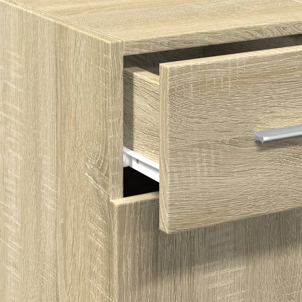 Dressoir 30x42,5x93 cm bewerkt hout sonoma eikenkleurig is nu te koop bij PeponiXL, paradijselijk wonen!