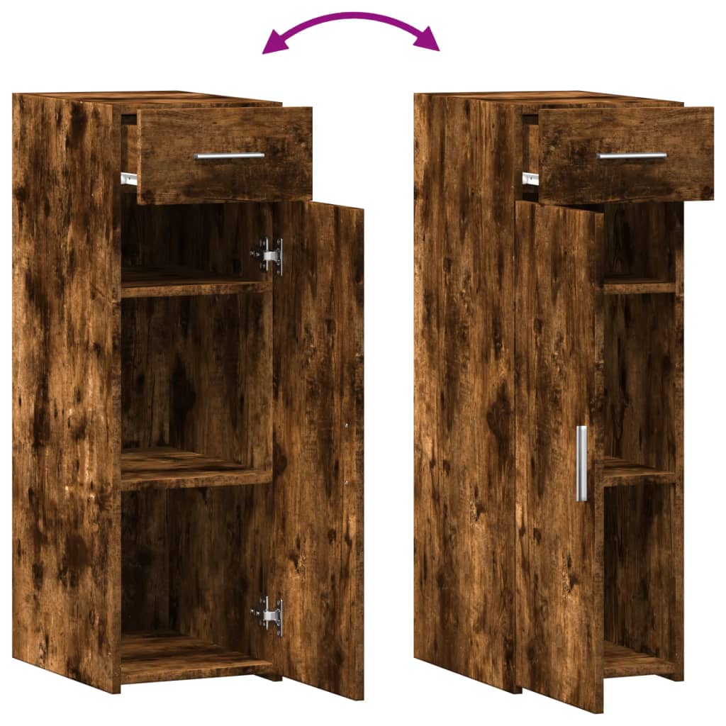 Dressoir 30x42,5x93 cm bewerkt hout gerookt eikenkleurig is nu te koop bij PeponiXL, paradijselijk wonen!