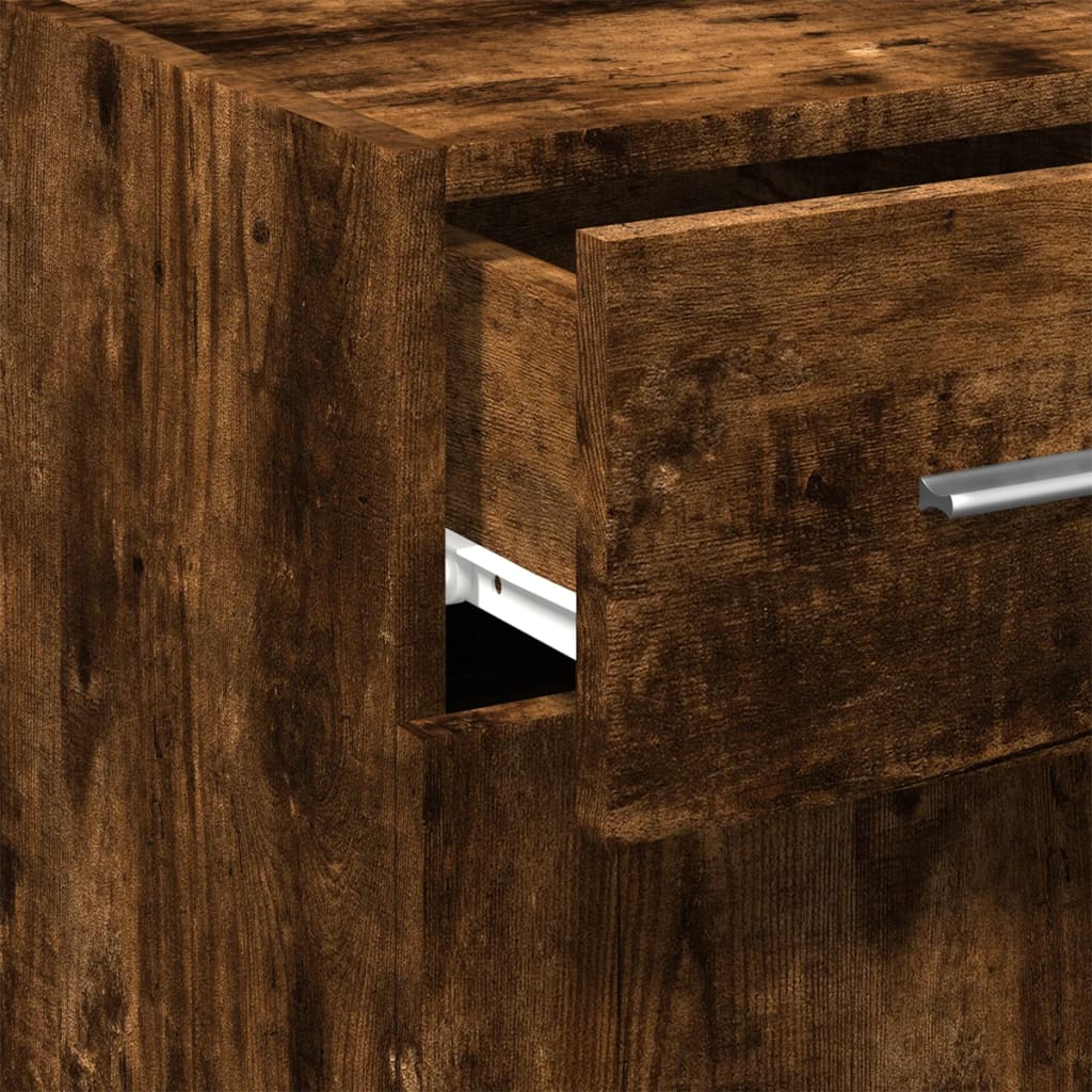 Dressoir 30x42,5x93 cm bewerkt hout gerookt eikenkleurig is nu te koop bij PeponiXL, paradijselijk wonen!