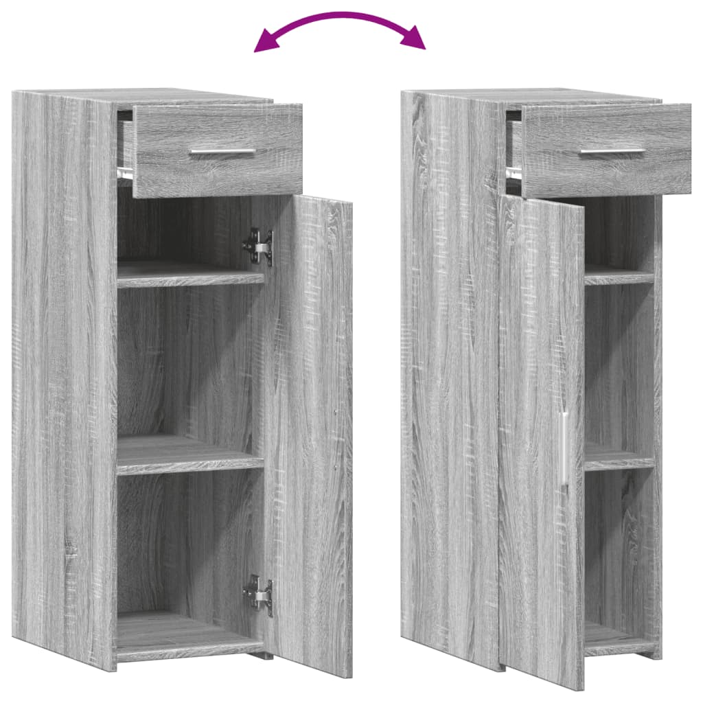 Dressoir 30x42,5x93 cm bewerkt hout grijs sonoma eikenkleurig is nu te koop bij PeponiXL, paradijselijk wonen!