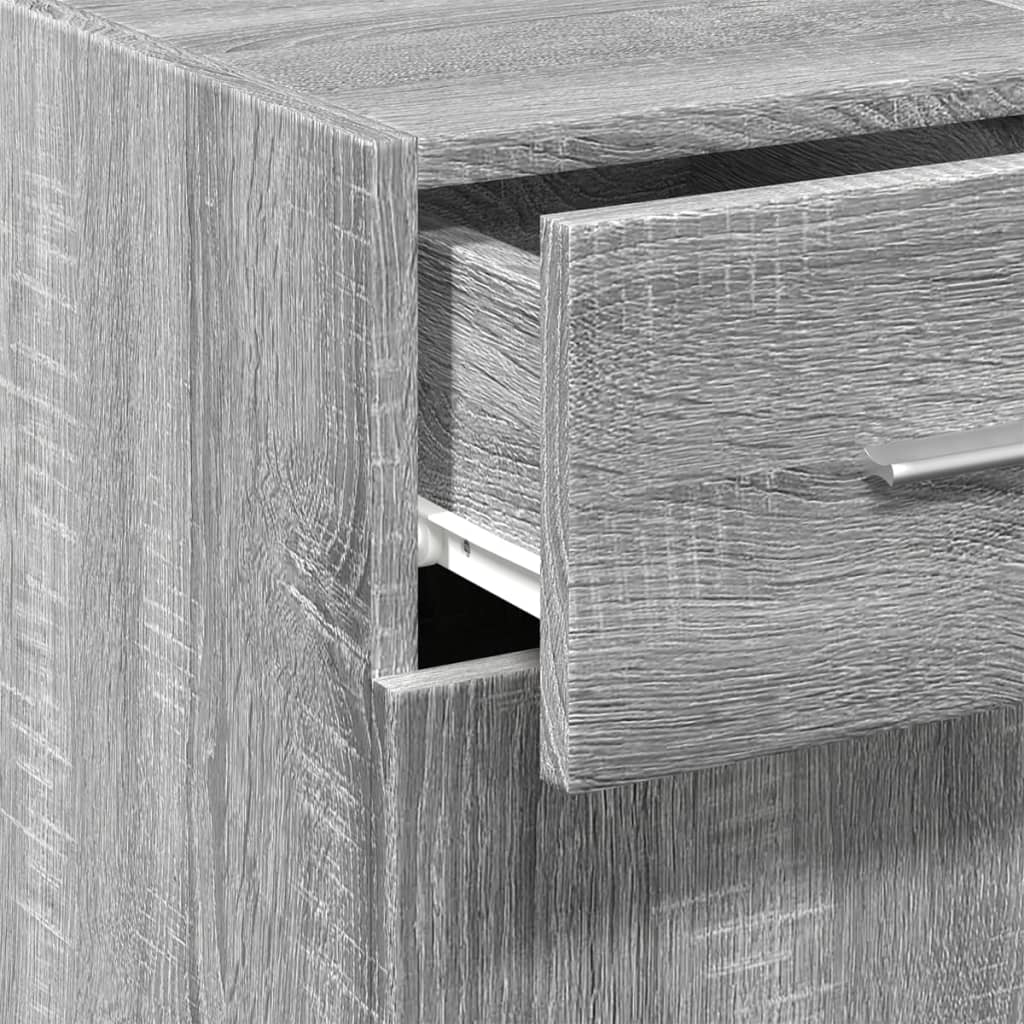 Dressoir 30x42,5x93 cm bewerkt hout grijs sonoma eikenkleurig is nu te koop bij PeponiXL, paradijselijk wonen!