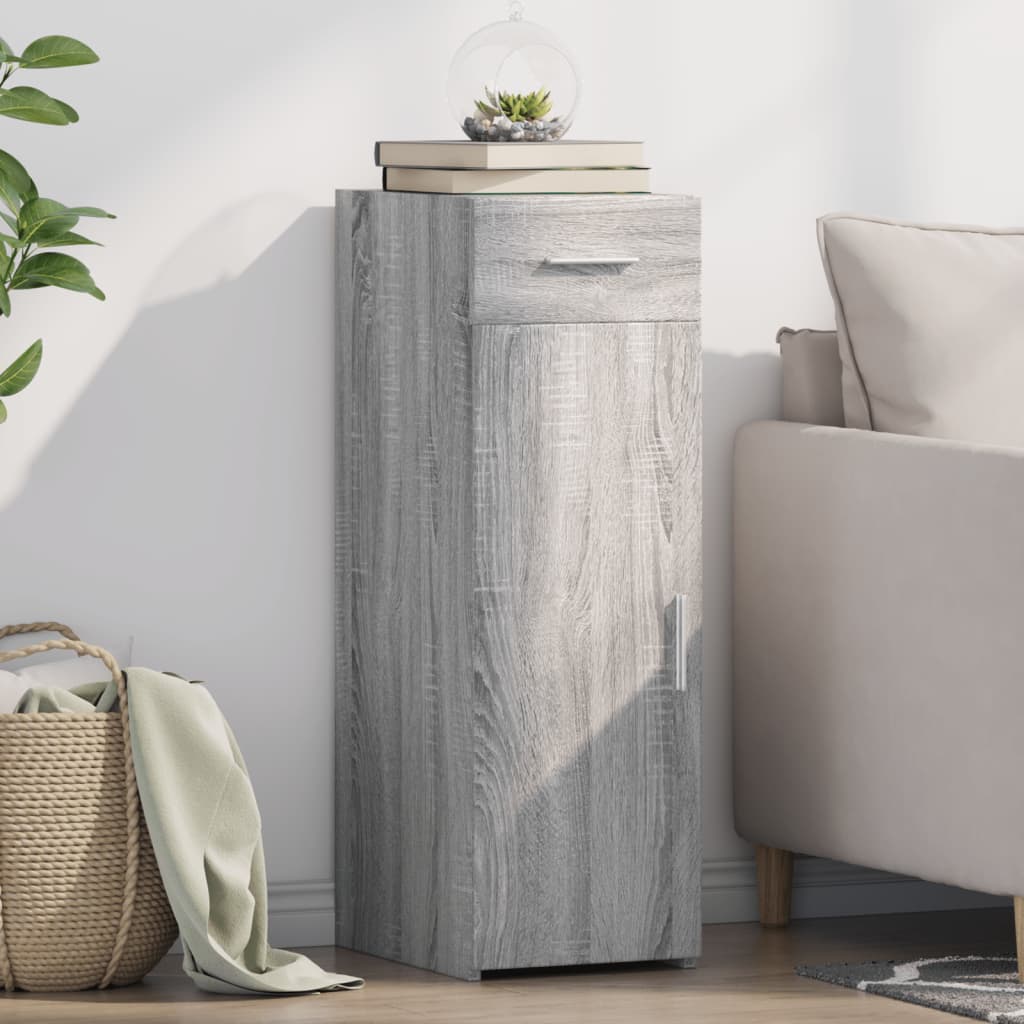 Dressoir 30x42,5x93 cm bewerkt hout grijs sonoma eikenkleurig is nu te koop bij PeponiXL, paradijselijk wonen!