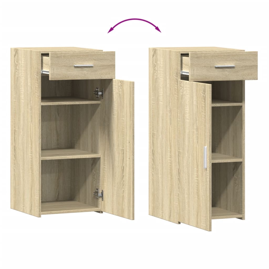 Dressoir 40x42,5x93 cm bewerkt hout sonoma eikenkleurig is nu te koop bij PeponiXL, paradijselijk wonen!