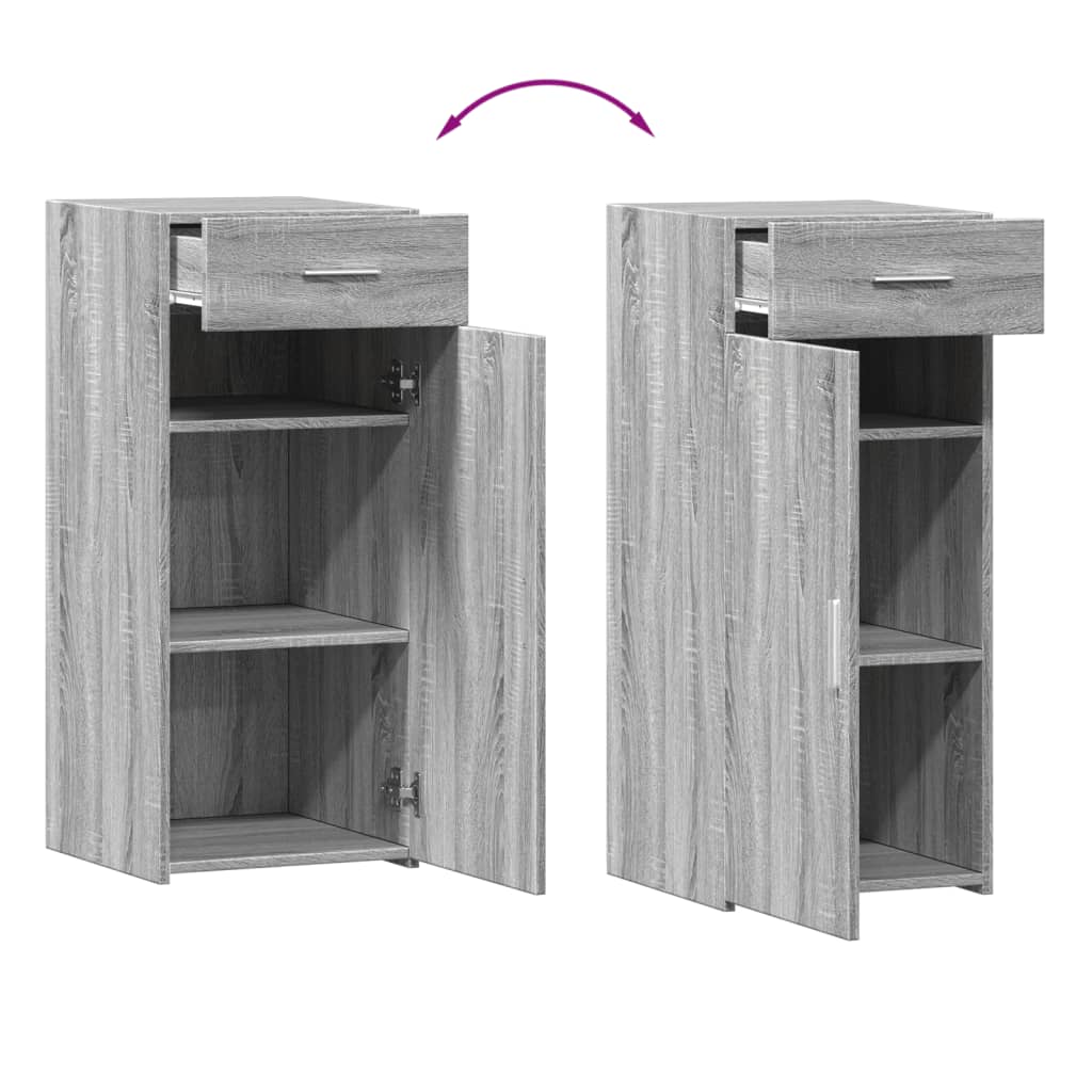 Dressoir 40x42,5x93 cm bewerkt hout grijs sonoma eikenkleur is nu te koop bij PeponiXL, paradijselijk wonen!