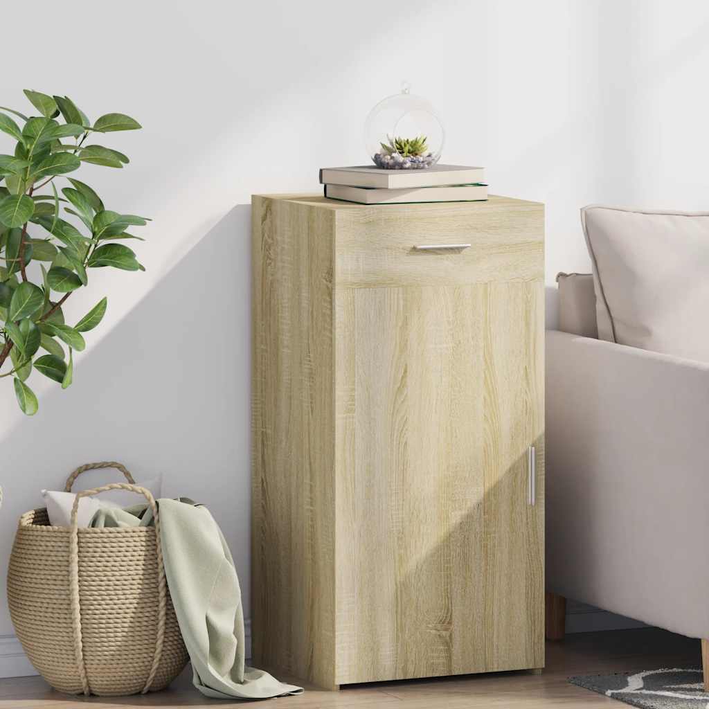 Dressoir 45x42,5x93 cm bewerkt hout sonoma eikenkleurig is nu te koop bij PeponiXL, paradijselijk wonen!
