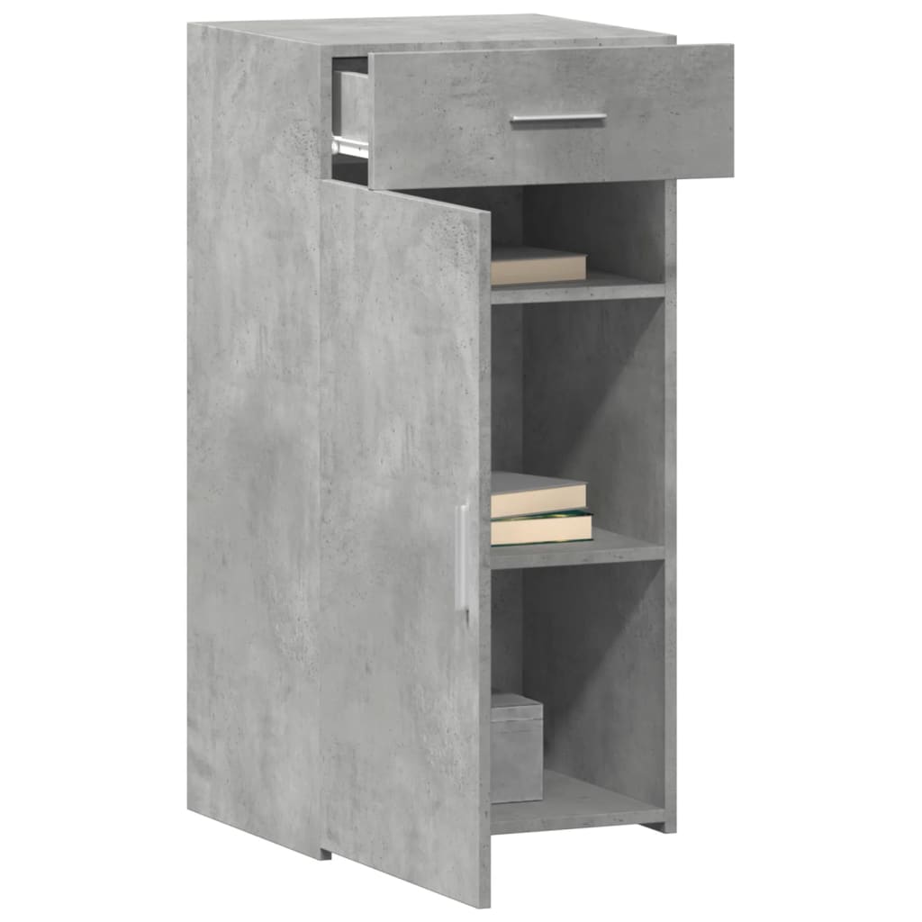 Dressoir 45x42,5x93 cm bewerkt hout betongrijs is nu te koop bij PeponiXL, paradijselijk wonen!