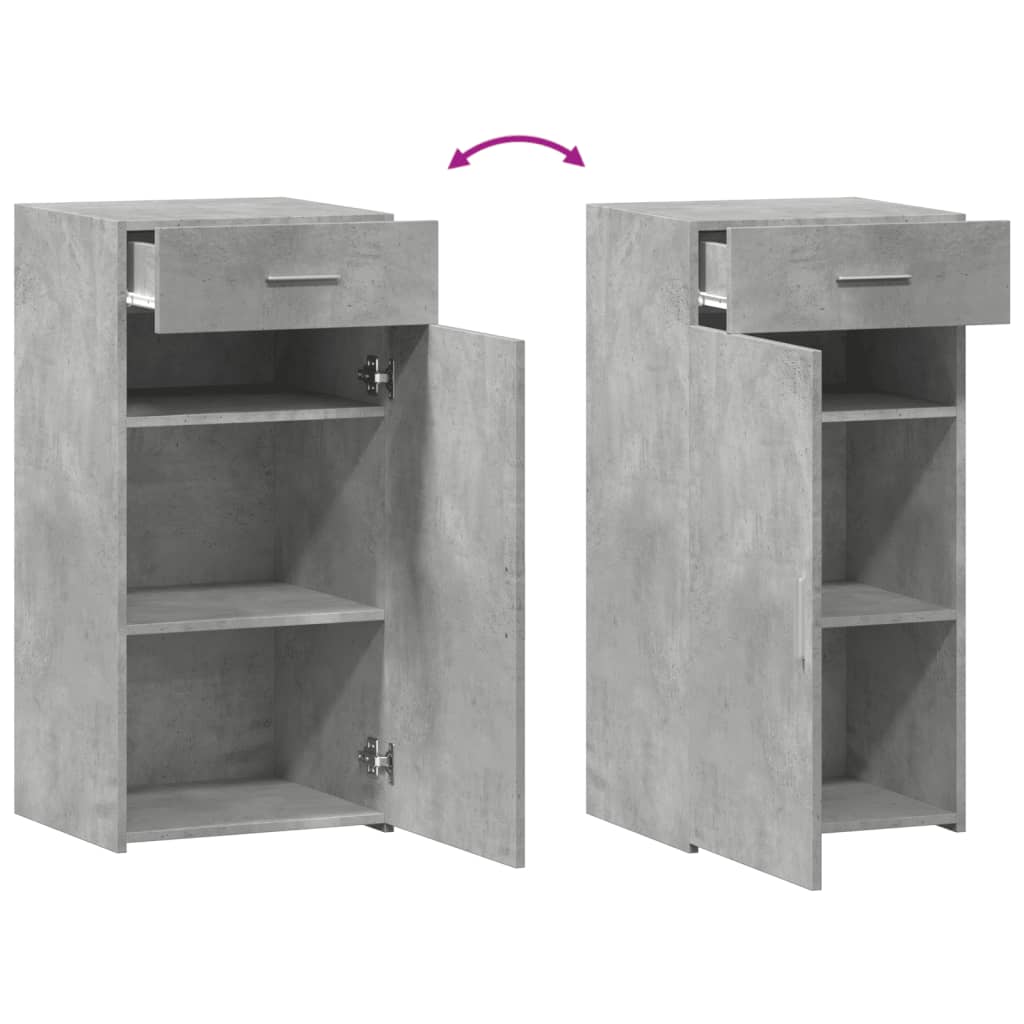 Dressoir 45x42,5x93 cm bewerkt hout betongrijs is nu te koop bij PeponiXL, paradijselijk wonen!