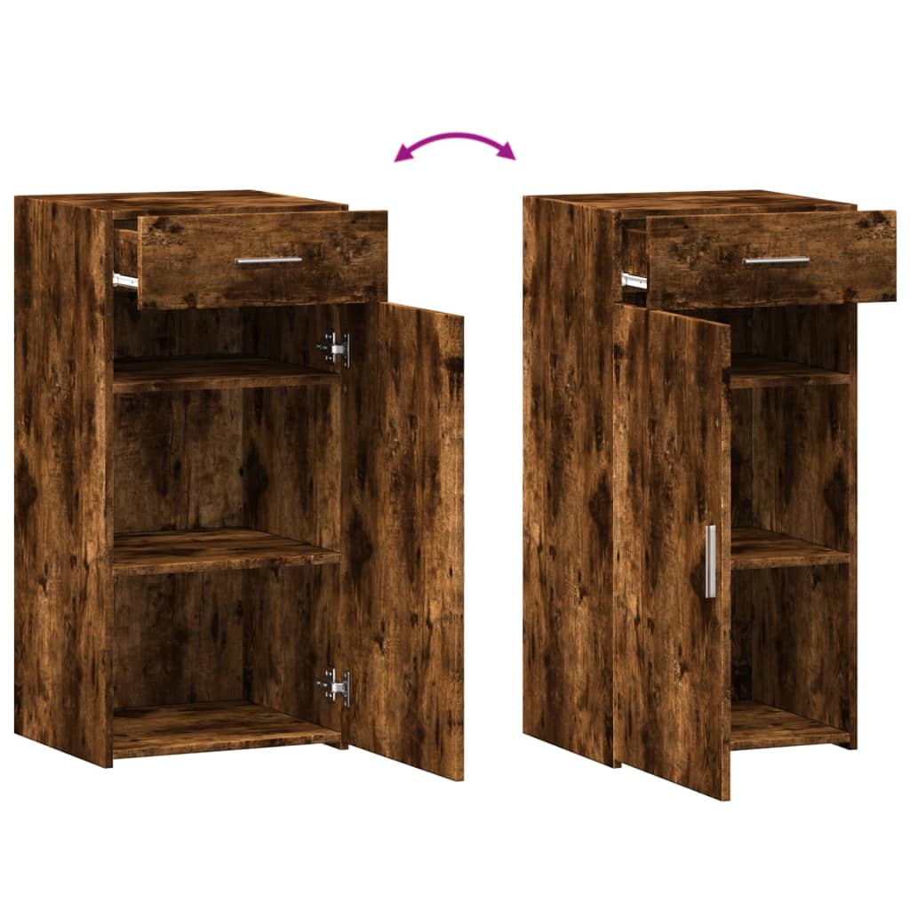 Dressoir 45x42,5x93 cm bewerkt hout gerookt eikenkleurig is nu te koop bij PeponiXL, paradijselijk wonen!