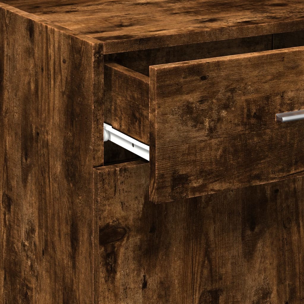 Dressoir 45x42,5x93 cm bewerkt hout gerookt eikenkleurig is nu te koop bij PeponiXL, paradijselijk wonen!