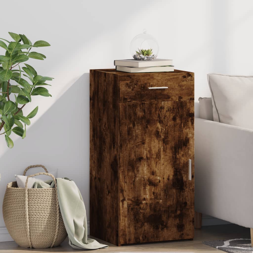 Dressoir 45x42,5x93 cm bewerkt hout gerookt eikenkleurig is nu te koop bij PeponiXL, paradijselijk wonen!