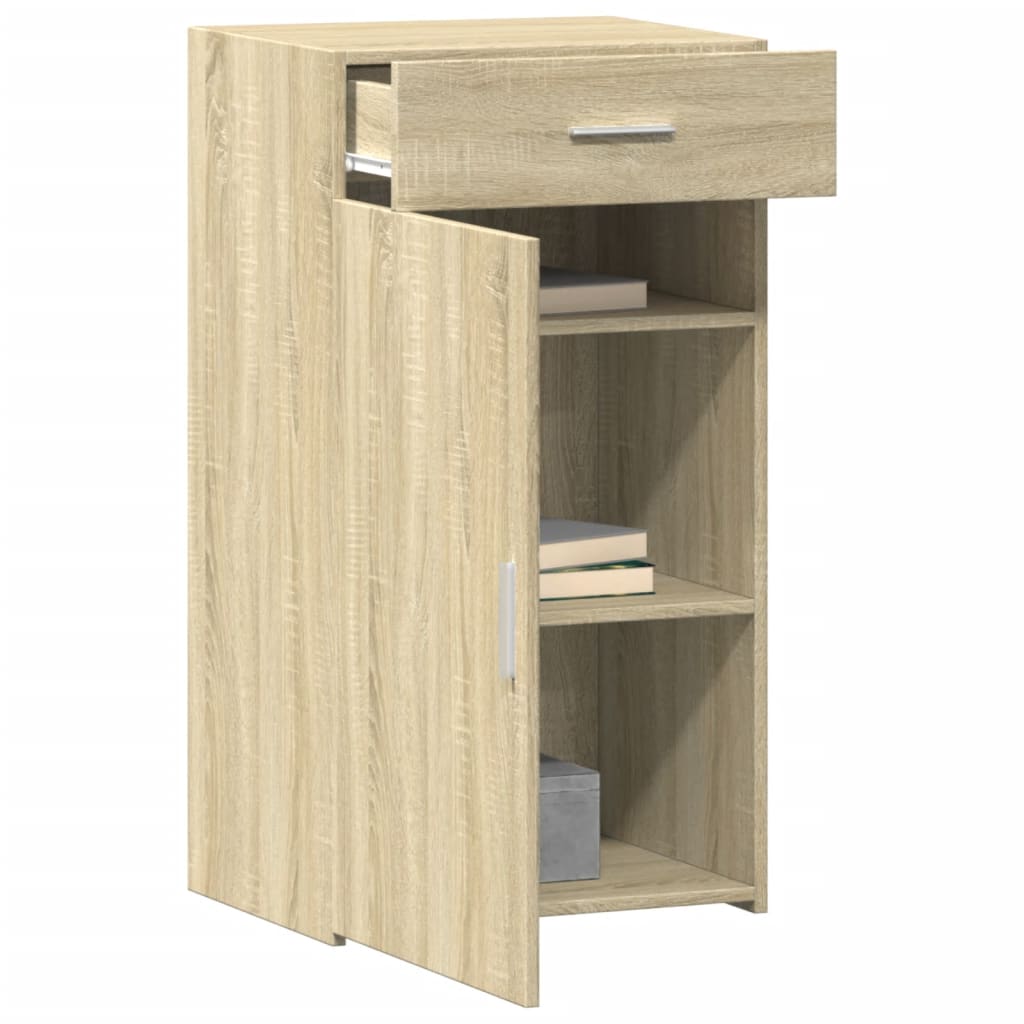 Dressoir 50x42,5x93 cm bewerkt hout sonoma eikenkleurig is nu te koop bij PeponiXL, paradijselijk wonen!