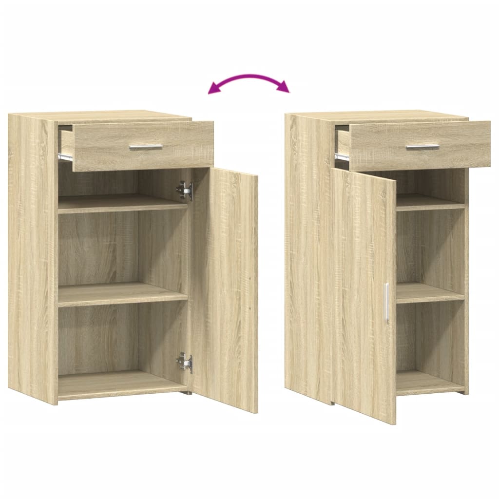 Dressoir 50x42,5x93 cm bewerkt hout sonoma eikenkleurig is nu te koop bij PeponiXL, paradijselijk wonen!