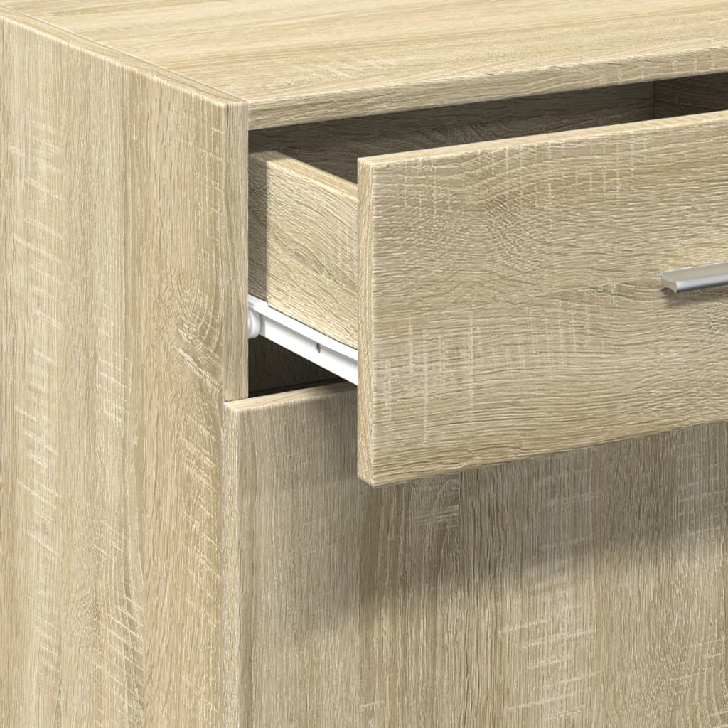 Dressoir 50x42,5x93 cm bewerkt hout sonoma eikenkleurig is nu te koop bij PeponiXL, paradijselijk wonen!