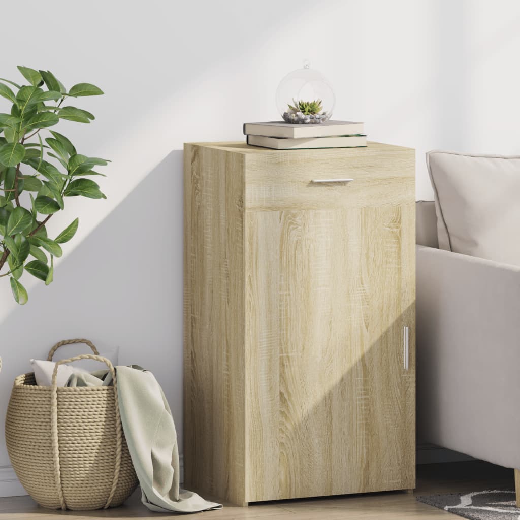 Dressoir 50x42,5x93 cm bewerkt hout sonoma eikenkleurig is nu te koop bij PeponiXL, paradijselijk wonen!