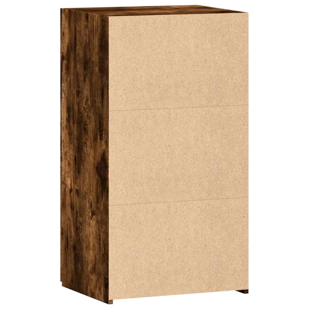 Dressoir 50x42,5x93 cm bewerkt hout gerookt eikenkleurig is nu te koop bij PeponiXL, paradijselijk wonen!
