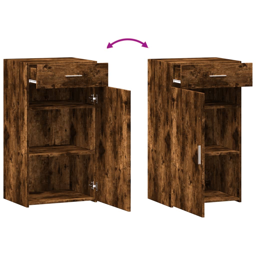 Dressoir 50x42,5x93 cm bewerkt hout gerookt eikenkleurig is nu te koop bij PeponiXL, paradijselijk wonen!