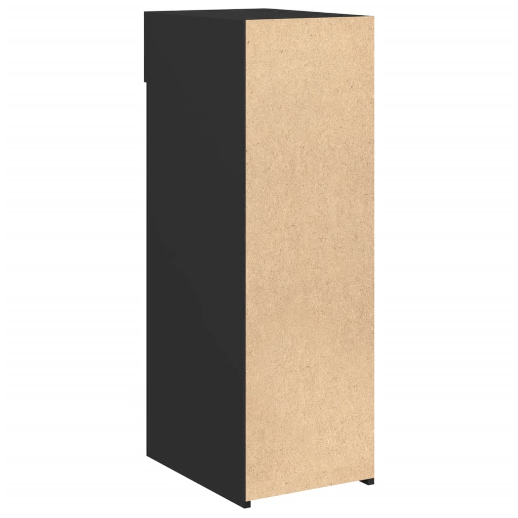 Dressoir 30x42,5x93 cm bewerkt hout zwart is nu te koop bij PeponiXL, paradijselijk wonen!