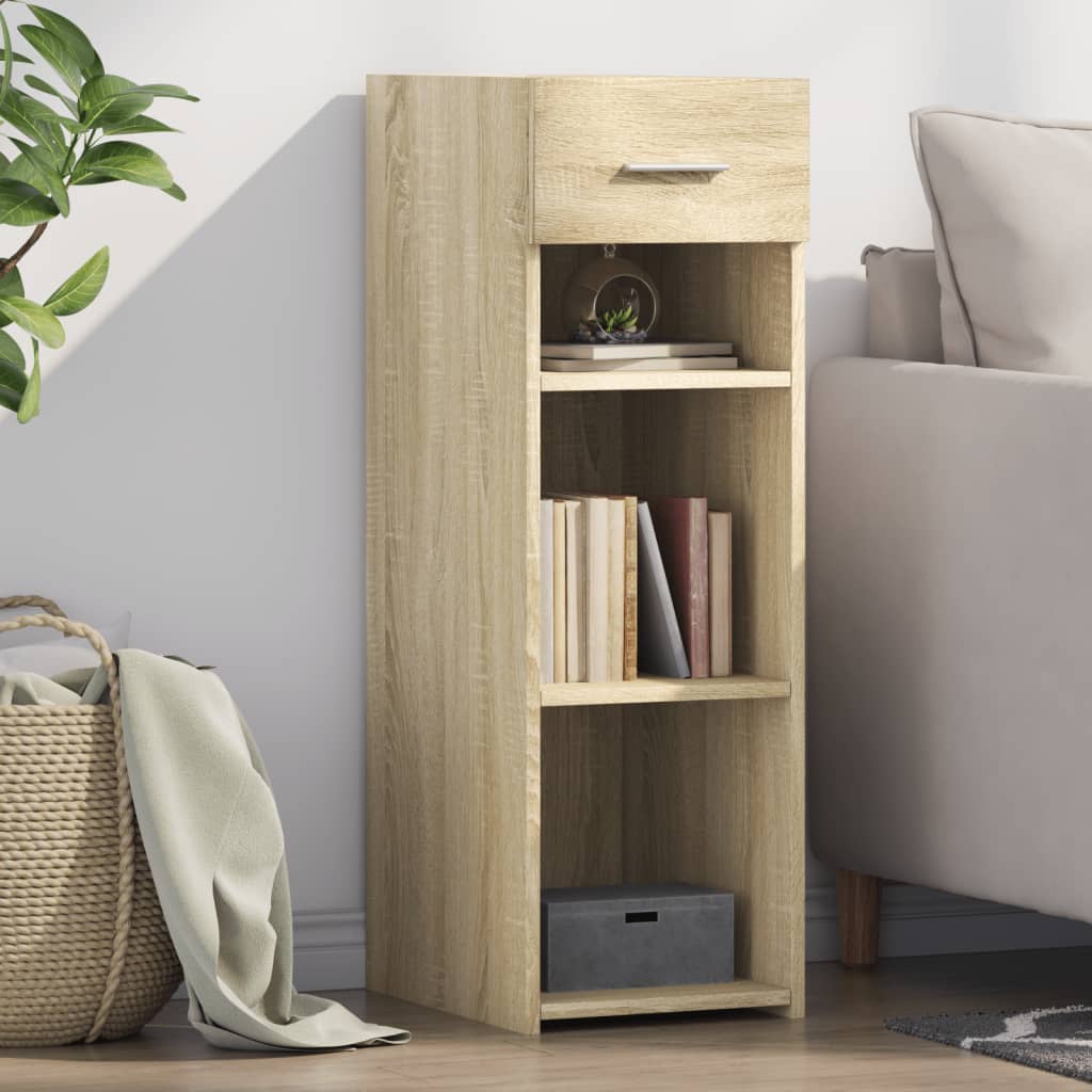 Dressoir 30x42,5x93 cm bewerkt hout sonoma eikenkleurig is nu te koop bij PeponiXL, paradijselijk wonen!